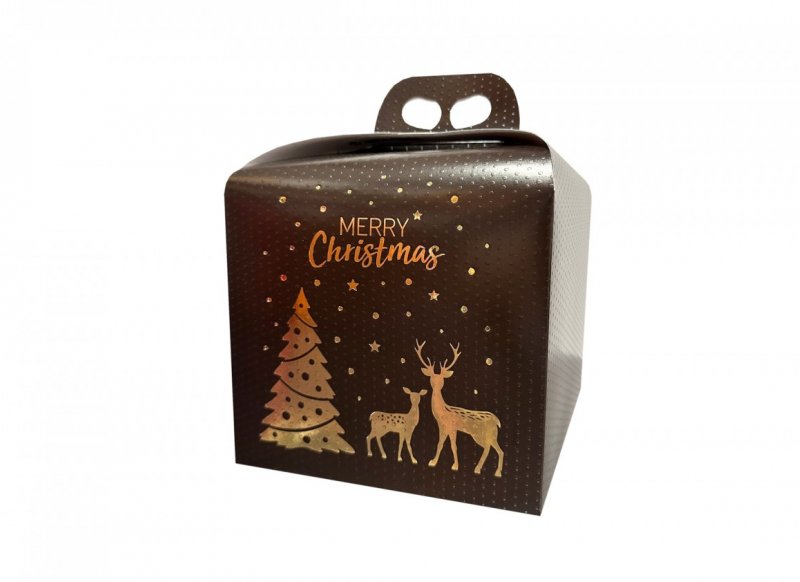 SET 10 BUCATI - CUTIE CADOU MERRY CHRISTMAS PANETTONE M